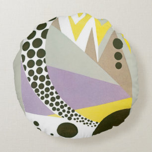 kunst Deco Pochoir Jazz Geometrische patronen Rond Kussen