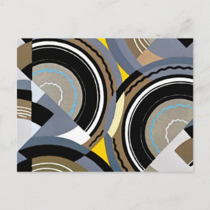  kunst Deco Pochoir Jazz Geometrische vormen Briefkaart