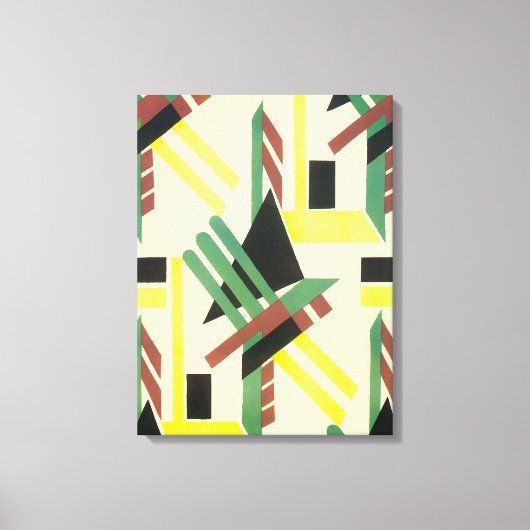 kunst Deco Pochoir Jazz Geometrische vormen Canvas Afdruk (Voorkant)