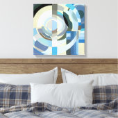 kunst Deco Pochoir Jazz Geometrische vormen Canvas Afdruk (Insitu (Slaapkamer))