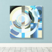 kunst Deco Pochoir Jazz Geometrische vormen Canvas Afdruk (Insitu (Houten vloer))
