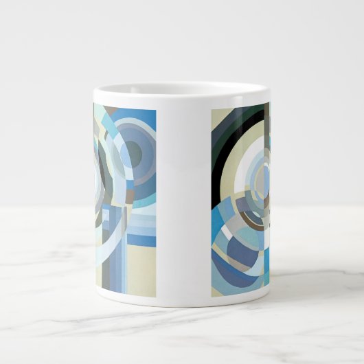 kunst Deco Pochoir Jazz Geometrische vormen Jumbo Mok (Voorkant)