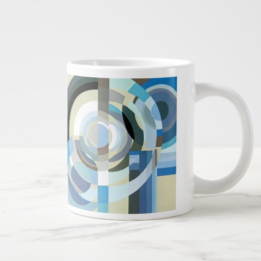 kunst Deco Pochoir Jazz Geometrische vormen Jumbo Mok (Rechts)