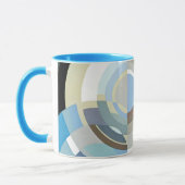  kunst Deco Pochoir Jazz Geometrische vormen Mok (Links)