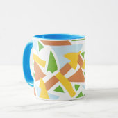  kunst Deco Pochoir Jazz Geometrische vormen Mok (Voorkant links)