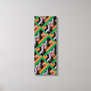 Kunst Deco Pochoir Jazz Illustratiepatroon Canvas Afdruk