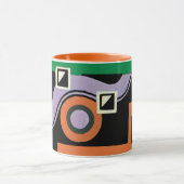 Kunst Deco Pochoir Jazz Illustratiepatroon Mok (Midden)