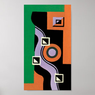  Kunst Deco Pochoir Jazz Illustratiepatroon Poster