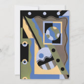  kunst Deco Pochoir Jazz Pattern Wedding Kaart (Achterkant)