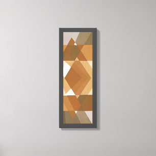 kunst Deco Pochoir Jazz Tan Geometric Shapes Canvas Afdruk