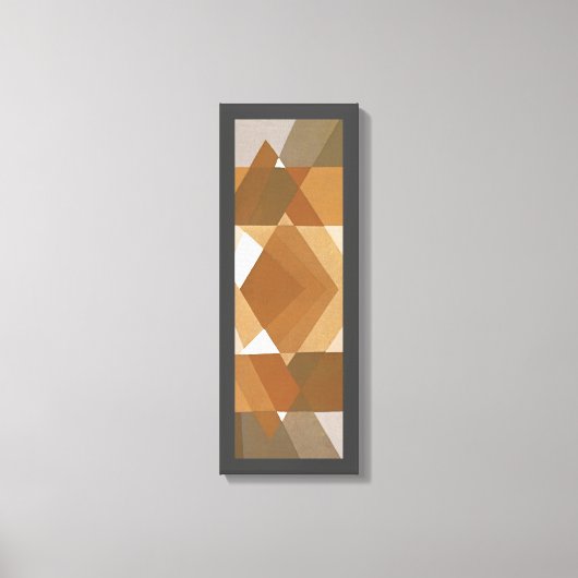  kunst Deco Pochoir Jazz Tan Geometric Shapes Canvas Afdruk (Voorkant)