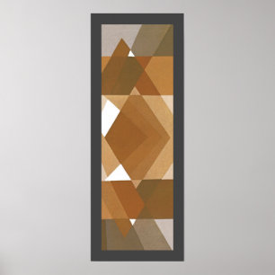  kunst Deco Pochoir Jazz Tan Geometric Shapes Poster