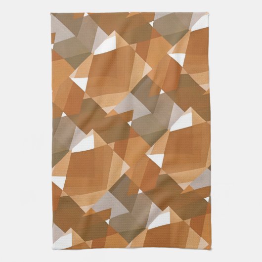 kunst Deco Pochoir Jazz Tan Geometric Shapes Theedoek (Verticaal)