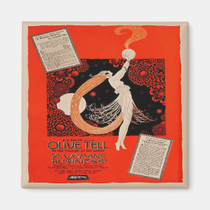 kunst Deco Silent Film Advert Fridge Magnet Magneet