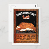 Kunst deco Simplon Orient Express Athene Briefkaart (Voorkant / Achterkant)