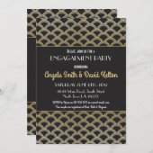 Kunst Deco Verloving 1920 nodigt Gatsby uit Kaart (Voorkant / Achterkant)