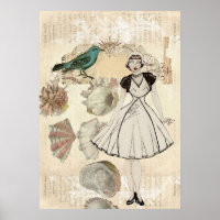 Kunst deco-vogelmanuscripten kruipen groot gatsby 
