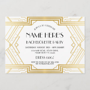 Kunst Deco Vrijgezellenfeest Bachelorette Party ui Kaart