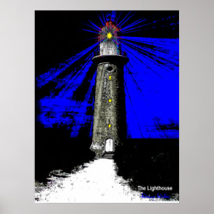 Kunst Deco vuurtoren Poster