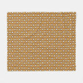 Kunst Deco Wallpaper Pattern, Tan and Brown Fleece Deken (Voorkant (Horizontaal))