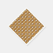 Kunst Deco Wallpaper Pattern, Tan and Brown Servetten (Hoek)