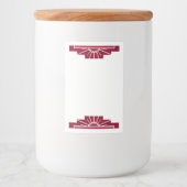 Kunst deco zonelement in donkere sjaal voedselcontainer etiket (Voorkant)