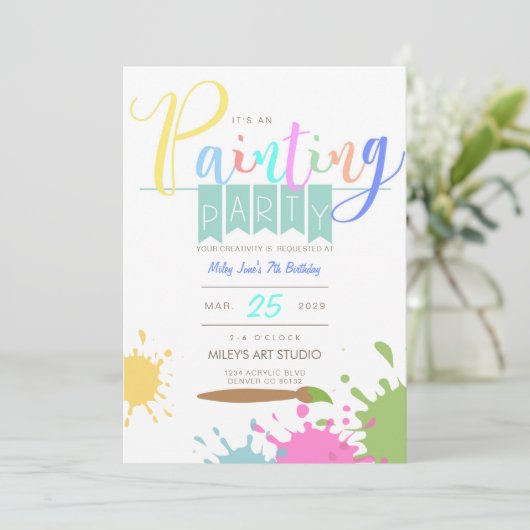 Kunst | Deelnemende partij nodigt uit Kaart (Staand voorkant)