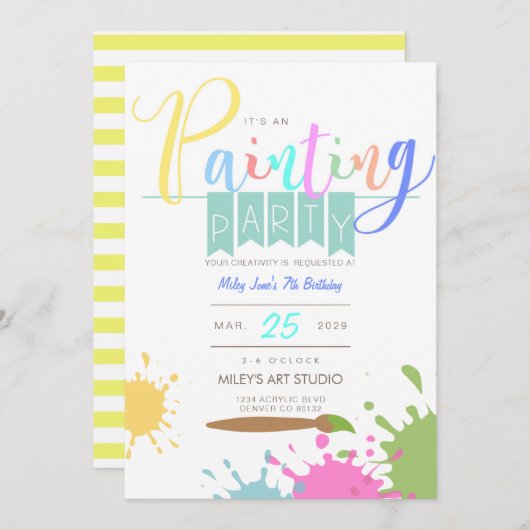 Kunst | Deelnemende partij nodigt uit Kaart (Voorkant / Achterkant)