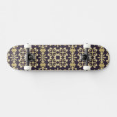 Kunst  demaspatroon, gouden skateboard (Horizontaal)