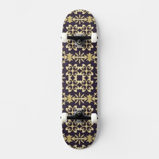 Kunst  demaspatroon, gouden skateboard (Voorkant)