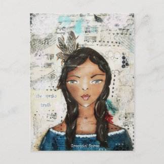 Kunst door Croppin Spree Briefkaart