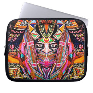 Kunst door Davey AFRICANA-laptophoes Laptop Sleeve