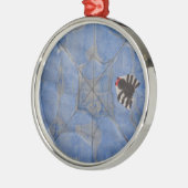 Kunst door kinderen, spin met cobweb, tekenen metalen ornament (Links)