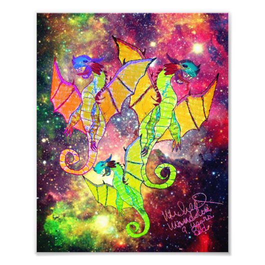 Kunst door Micheals Dragons Foto Foto Afdruk (Voorkant)