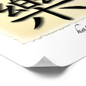 Kunst drukt Chinees Gelukssymbool op Parcept Poster (Hoek)