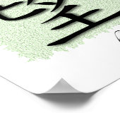 Kunst drukt Chinees symbool voor hoop op vlees af Poster (Hoek)