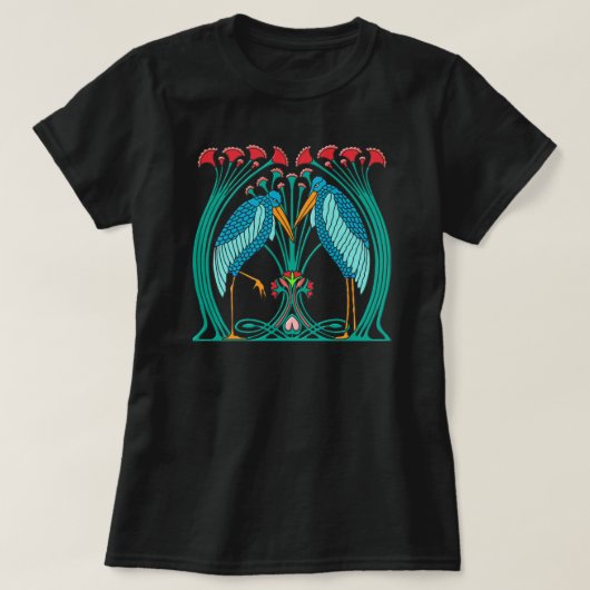 Kunst en Ambacht Kraanvogels v1 T-shirt (Design voorkant)