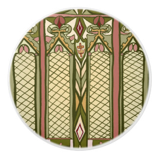 Kunst en ambachtelijk gekleurd glas geïnspireerde  keramische knop