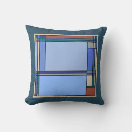 Kunst en ambachtelijke geometrische patronen in bl kussen