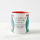 Kunst en ambachtelijke kranen v1 tweekleurige koffiemok (Center)