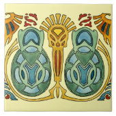  kunst en ambachten stijl 1907 grens tegeltje (Voorkant)