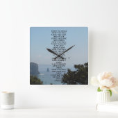 KUNST EN DESIGN WANDKLOK VIERKANTE KLOK (Huis)