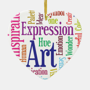 Kunst en inspiratie van creatieve persoonlijkheid keramisch ornament