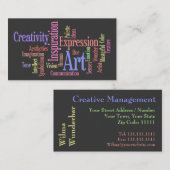 Kunst en inspiratie Visitekaartje voor Creative Pr (Voorkant / Achterkant)