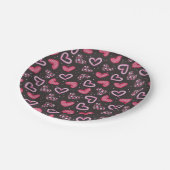 Kunst en liefde papieren bordje (Gekanteld)