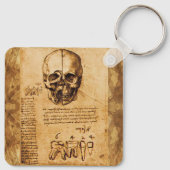 KUNST EN TEETH, DENTAAL KLINIEK, DENTIST Parchment Sleutelhanger (Achterkant)