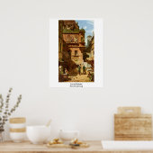 Kunst en wetenschap door Carl Spitzweg Poster (Keuken)