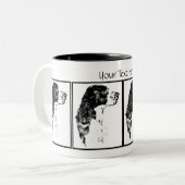  kunst Engels Springer Spaniel Tweekleurige Koffiemok (Voorkant links)