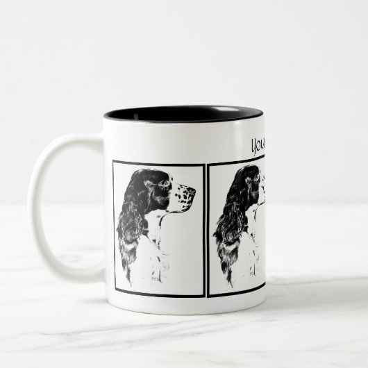  kunst Engels Springer Spaniel Tweekleurige Koffiemok (Links)