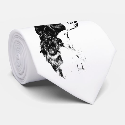  kunst Engelse Springer Spaniel Dog Stropdas (Opgerold)